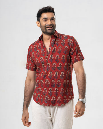 Red Kalamkari Shirt