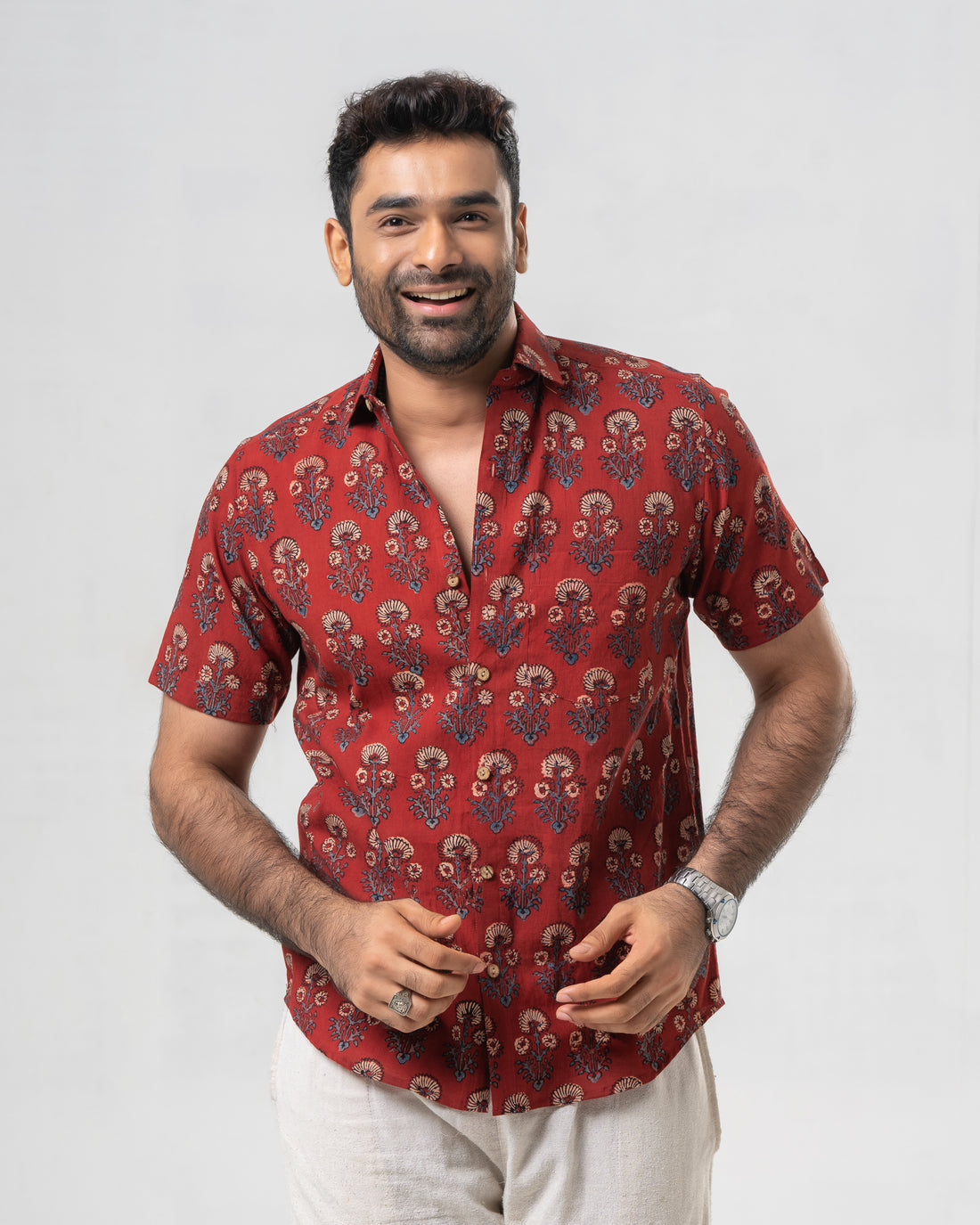 Red Kalamkari Shirt