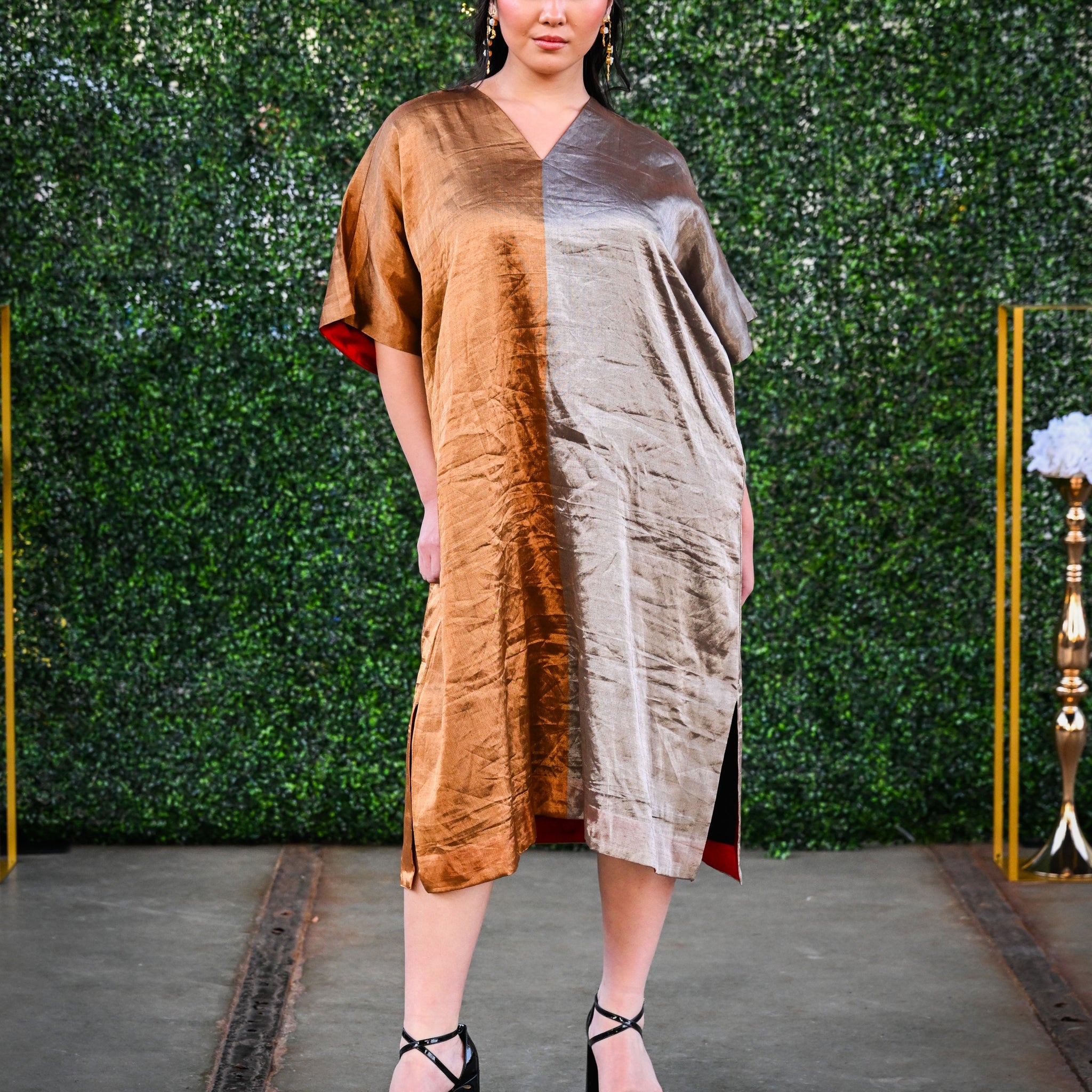 Silk Kaftan Dress
