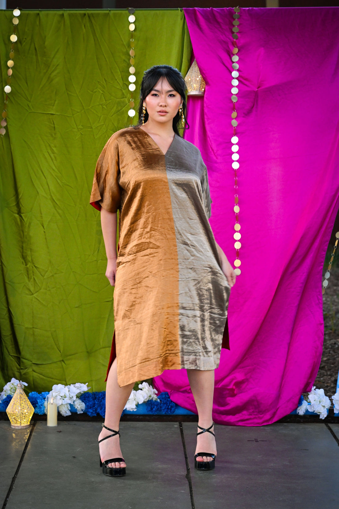 Silk Kaftan Dress
