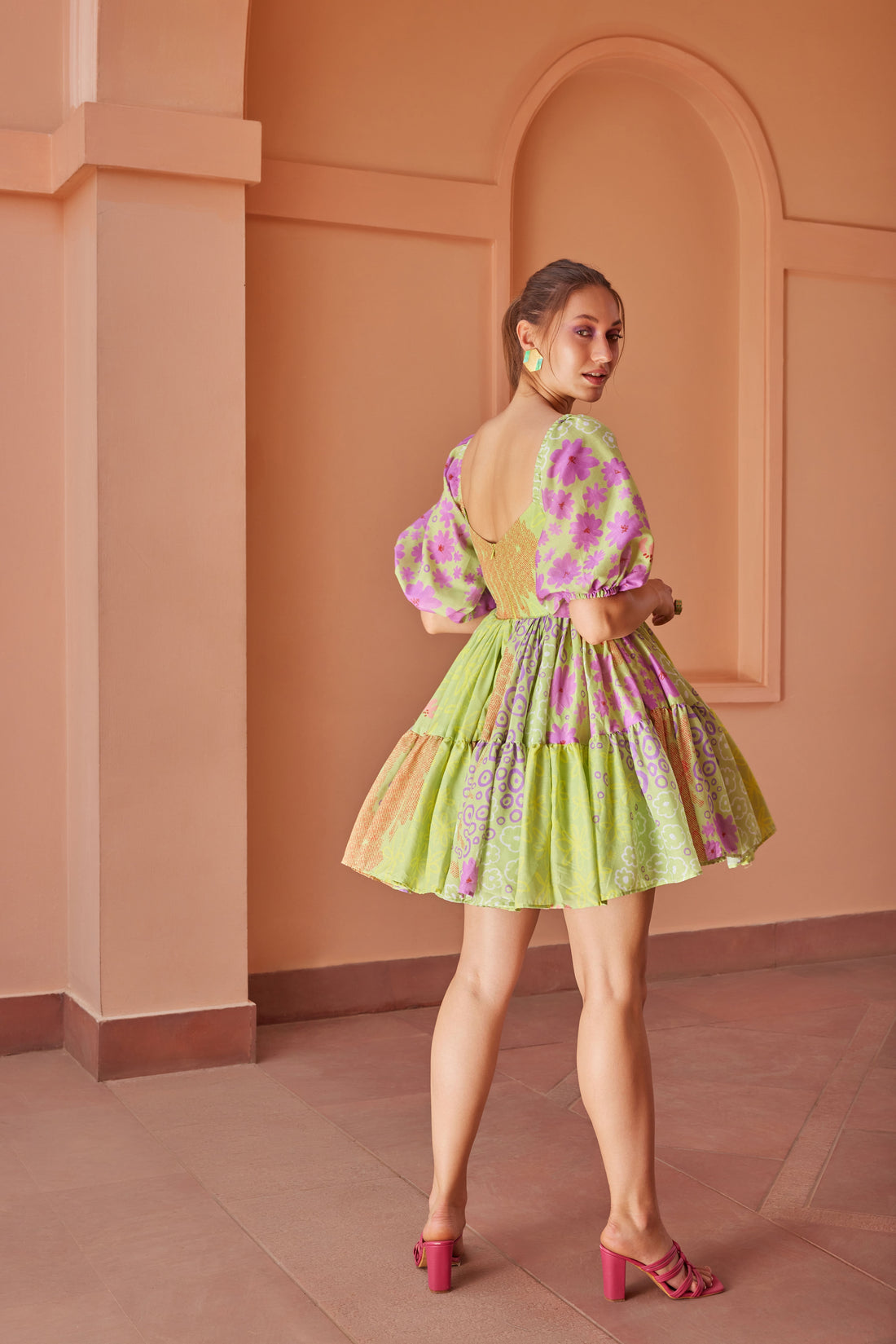 two piece neon dress Prom Dress Style #29146