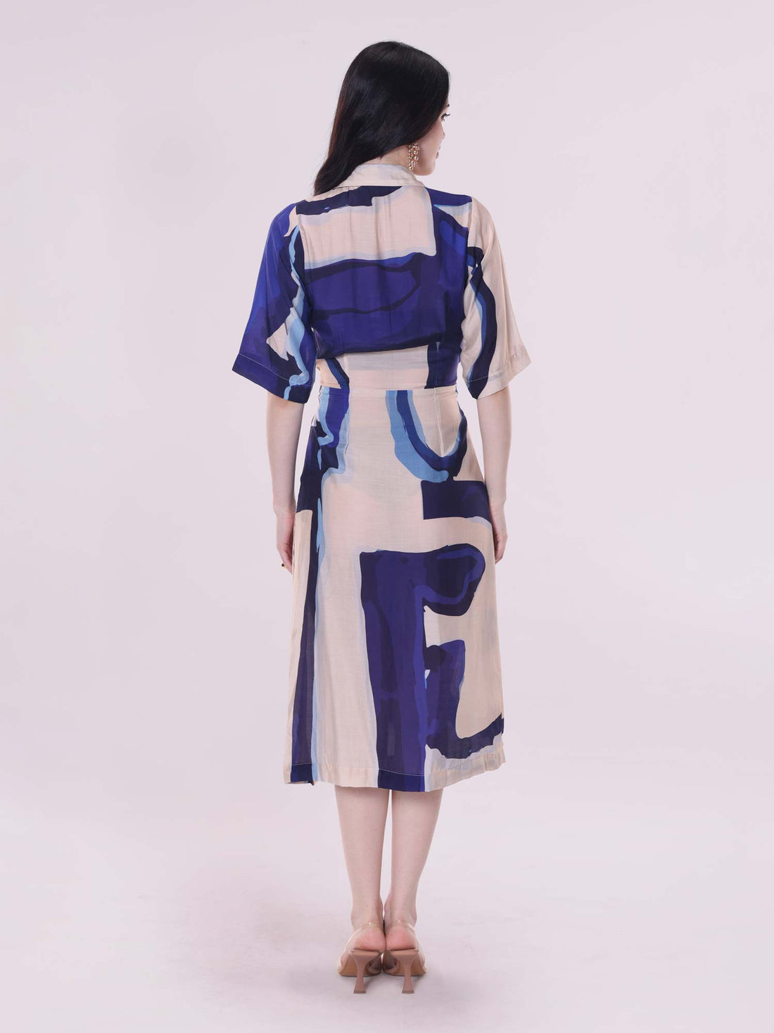 Sapphire Printed Shirt Dress